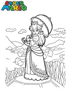 coloriages princesse peach