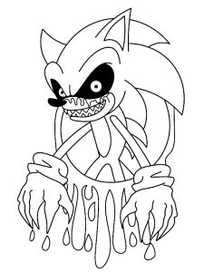 sonic exe coloriage