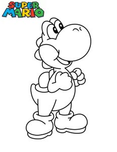 Coloriage Yoshi Images Imprimer