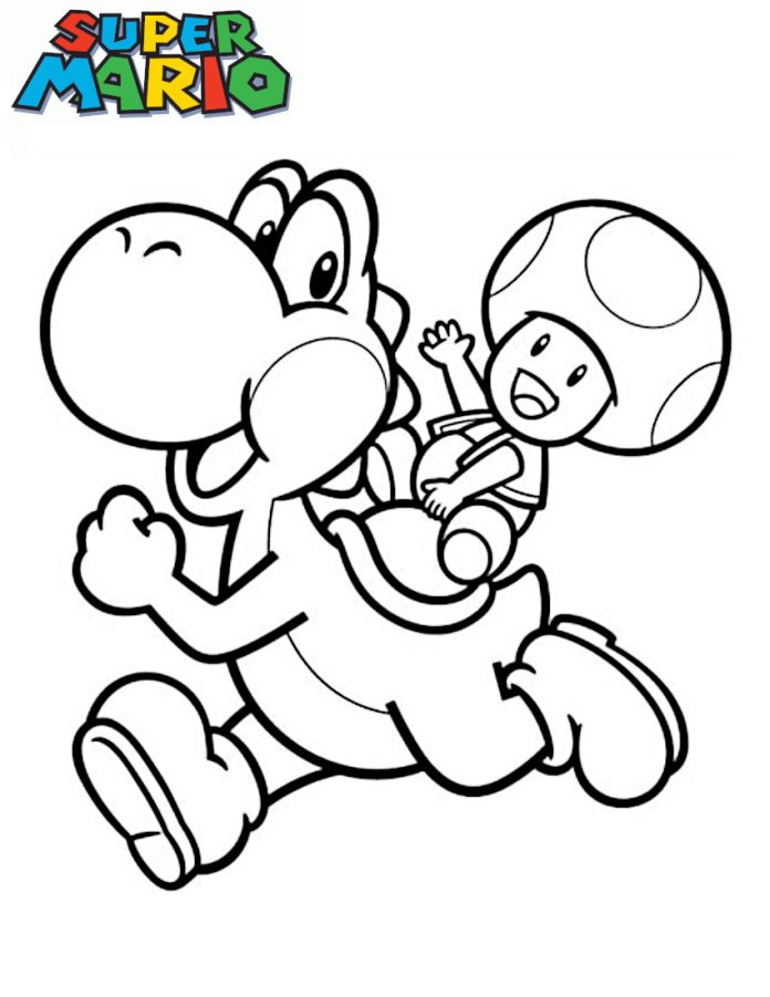 Coloriage Yoshi Images Imprimer