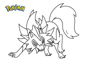 coloriage pokemon lougaroc