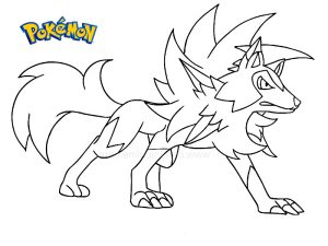 coloriage pokemon lougaroc