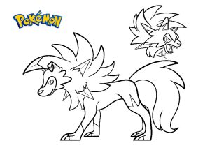 coloriage pokemon lougaroc