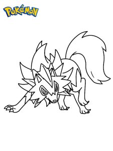 coloriage pokemon lougaroc