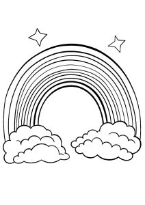 dessin à imprimer arc en ciel