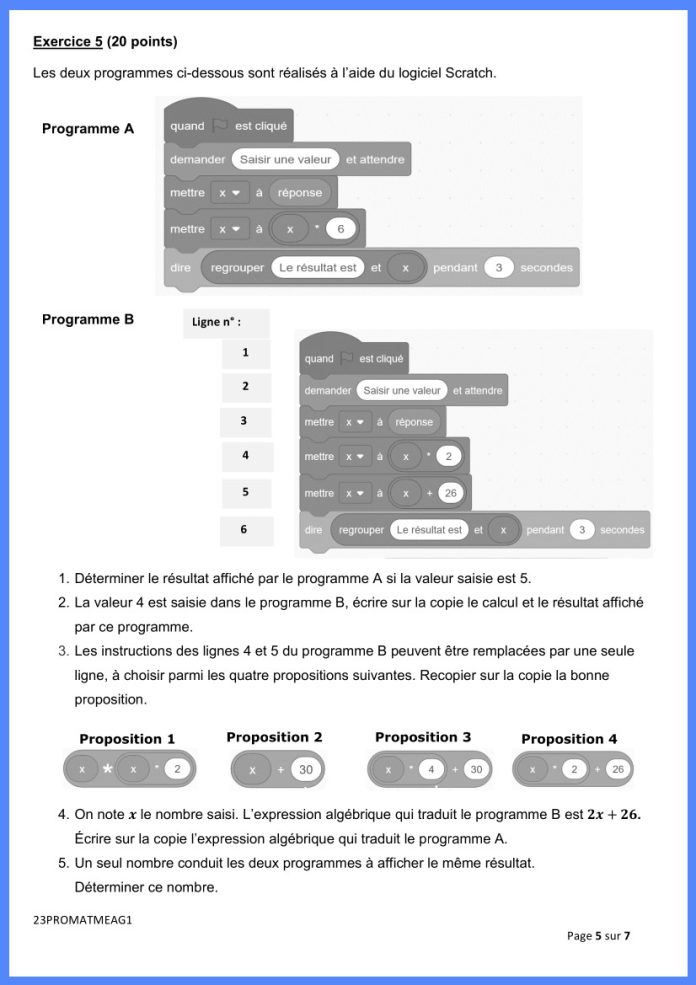 Sujet De Maths Du Brevet Et Sa Correction Imprimer