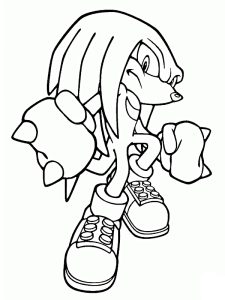 coloriage knuckles