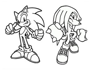 coloriage sonic et knuckles