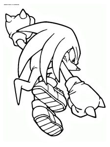 coloriage sonic knuckles