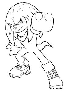 coloriage sonic tails knuckles