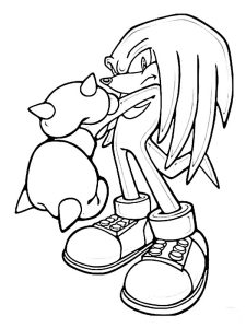 coloriage sonic tails knuckles