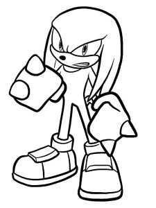 knuckles coloriage