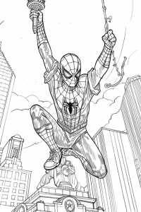 dessin spiderman a imprimer