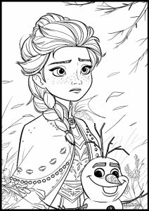 reine des neiges coloriage