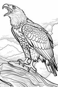 aigle coloriage