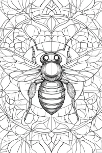 coloriage abeille mandala