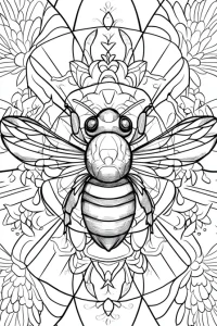 coloriage abeille mandala