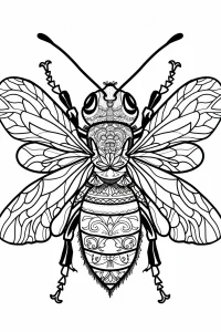 coloriage abeille mandala