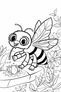 coloriage abeille maternelle