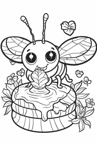 coloriage abeilles