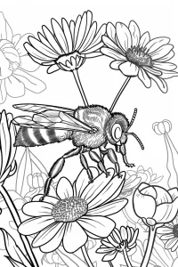 coloriage abeilles