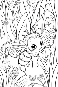 coloriage abeilles