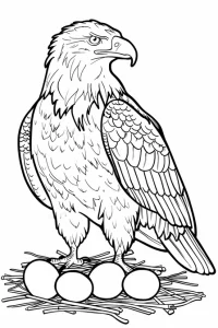 coloriage aigle