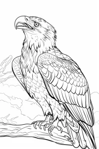 coloriage aigle