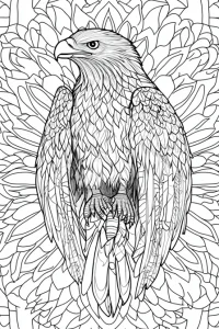 coloriage aigle mandala