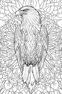 coloriage aigle mandala