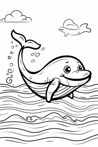 coloriage baleine