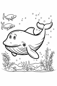 coloriage baleine maternelle