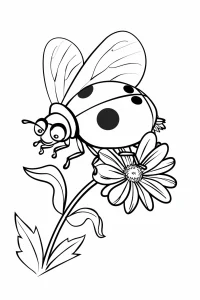 coloriage coccinelle maternelle