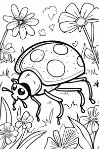 coloriage coccinelle maternelle