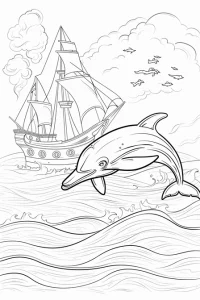 coloriage de dauphin