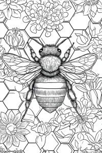 coloriage mandala abeille