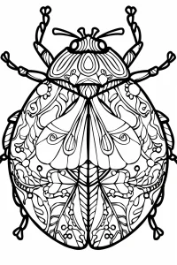 coloriage mandala coccinelle