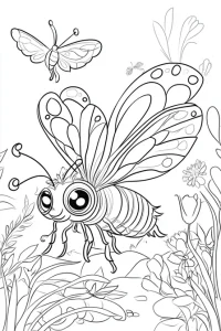 coloriage maternelle abeille