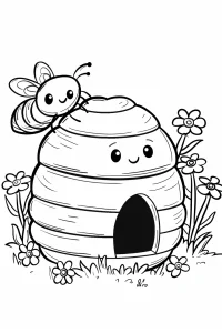 coloriage maternelle abeille